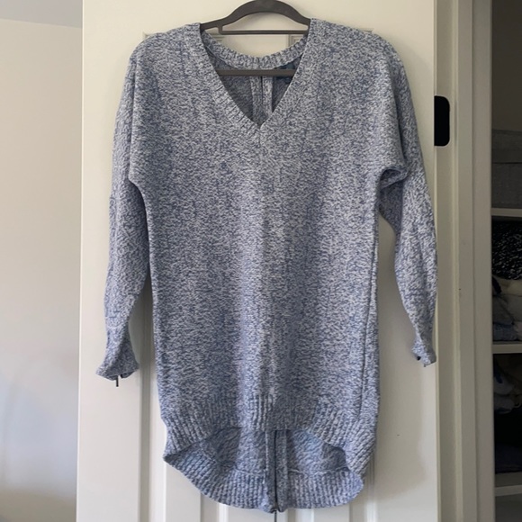 Neely long blue sweater w/ zipper. XS. Worn once. - Picture 1 of 3